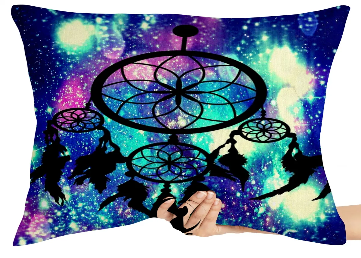 Almofada Gigante para sofá puff sala Filtro dos sonhos galáxia Imagem