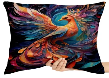 Almofada Gigante para sofá puff sala Fênix aguia mitologia grega