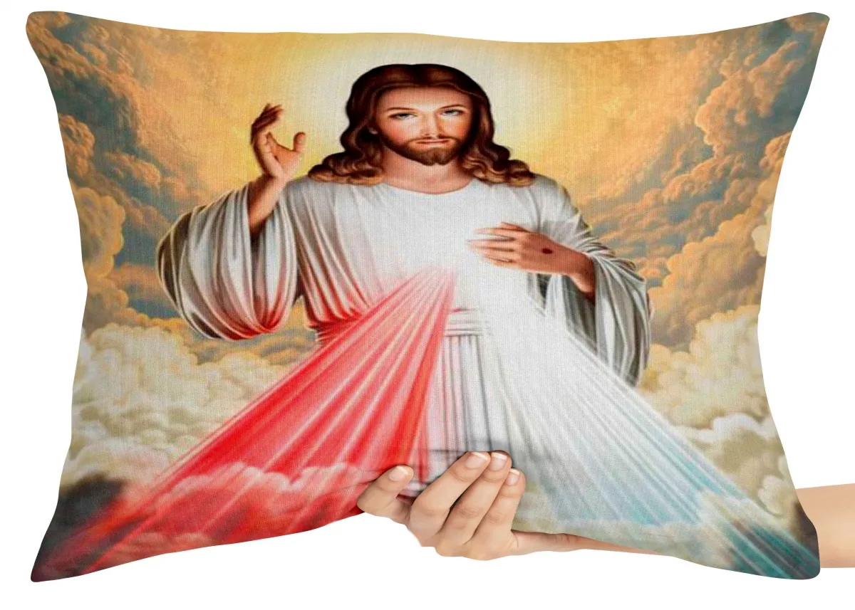 Almofada Gigante para sofá puff Jesus Cristo DEUS Salvador Imagem