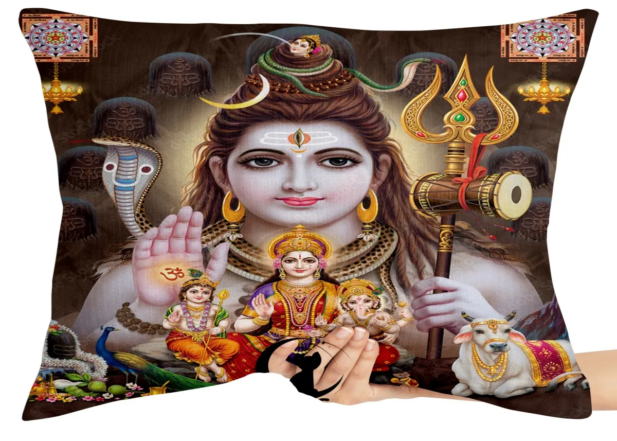 Almofada Gigante para sofá puff sala Shiva mão marrom