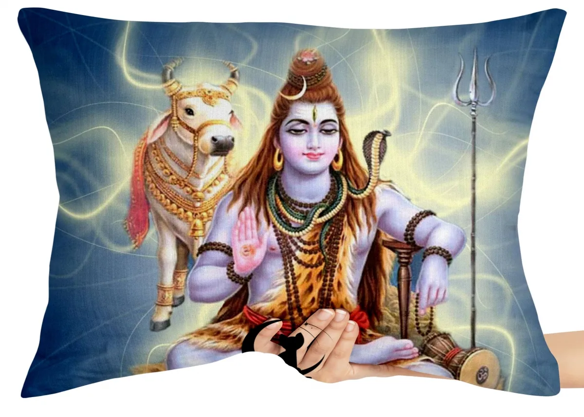 Almofada Gigante para sofá puff sala Shiva mão touro Nandi Imagem