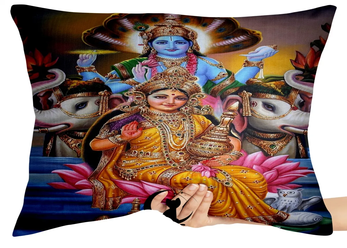 Almofada Gigante para sofá puff sala Vishnu e esposa Imagem