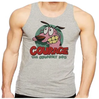 Camiseta Regata adulto ou infantil Coragem cão dog cachorro