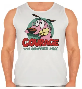 Camiseta Regata adulto ou infantil Coragem cão dog cachorro - Foto 2