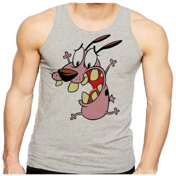 Camiseta Regata adulto ou infantil Coragem o cão covarde desenho - Foto 2