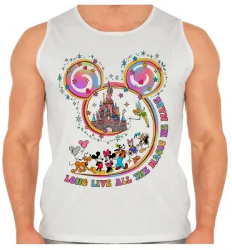 Camiseta Regata adulto ou infantil Disney mickey pato pluto personagens - Foto 2