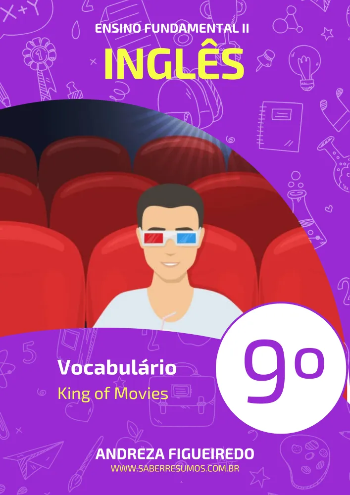 822 - Inglês - Vocabulário - King of Movies -  9º ano - PDF com 14 páginas
