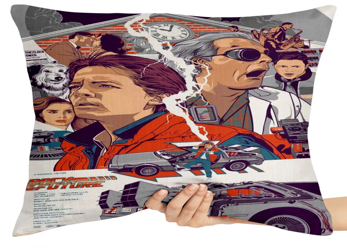 Almofada Gigante para sofá puff sala De volta para o futuro desenho Imagem