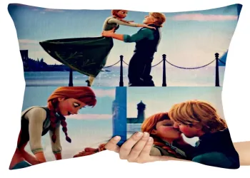 Almofada Gigante para sofá puff sala Frozen Anna e Christopher