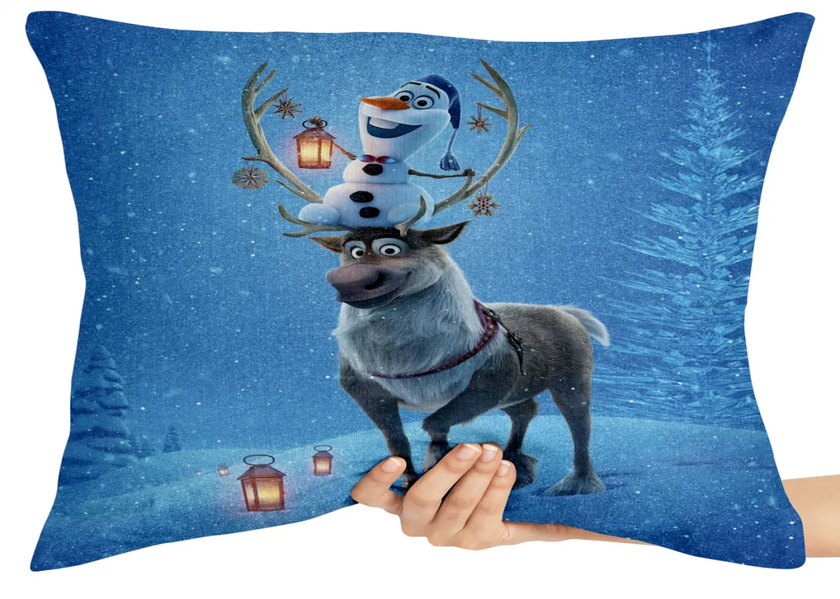 Almofada Gigante para sofá puff sala Frozen Olaf e Svan