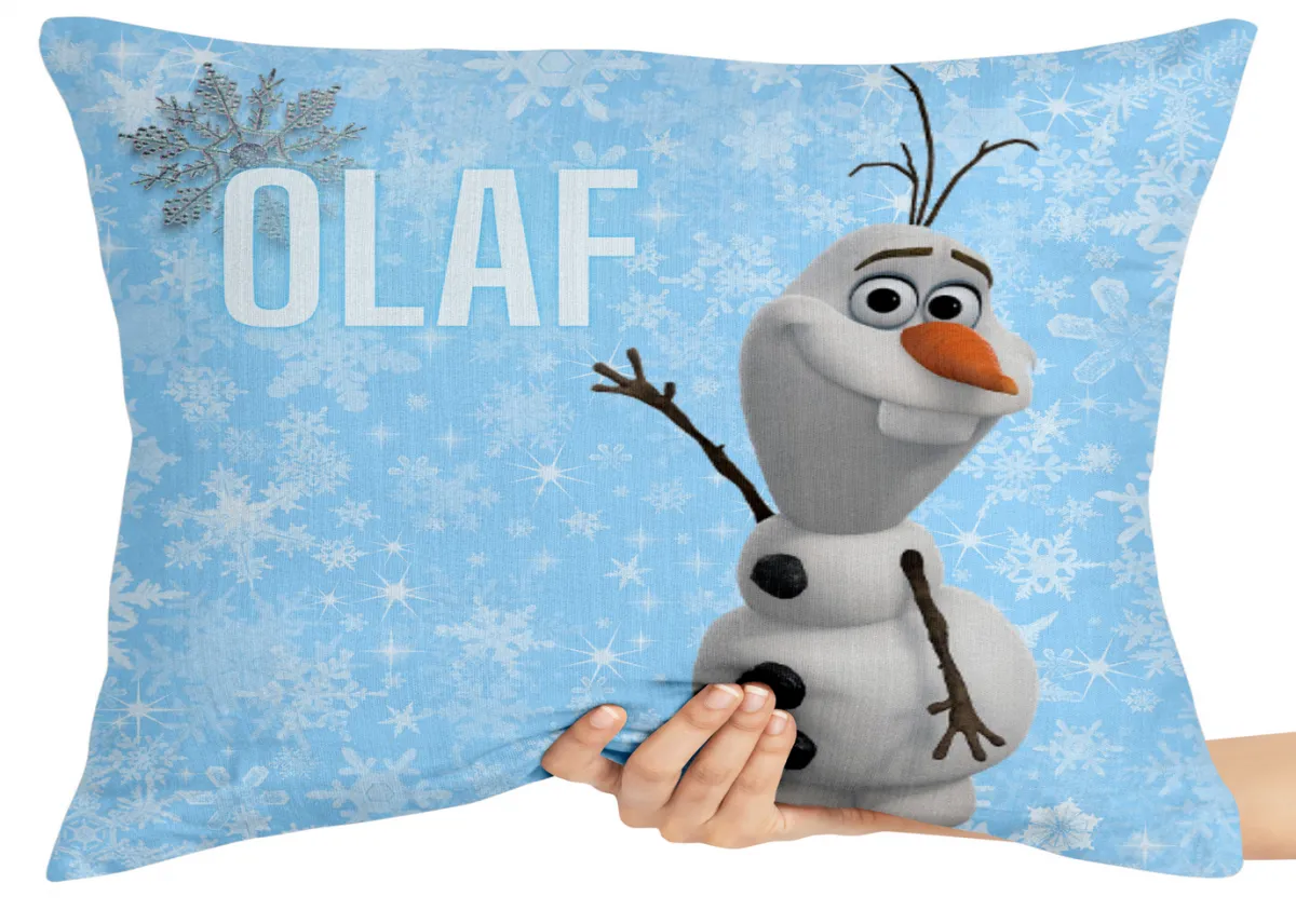 Almofada Gigante para sofá puff sala Frozen Olaf floco de neve Imagem