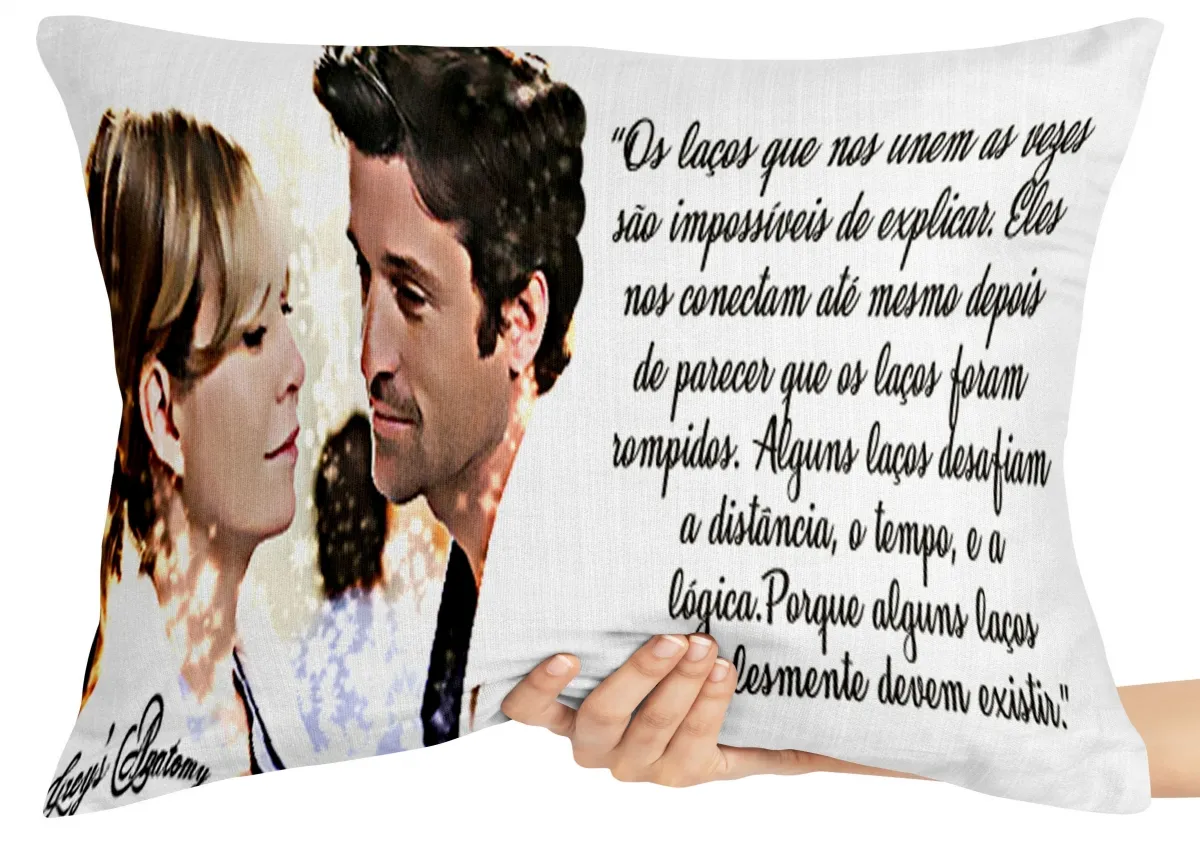 Almofada Gigante para sofá puff sala Greys Anatomy laços serie