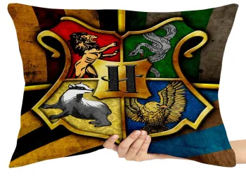 Almofada Gigante para sofá puff sala harry potter hogwarts casas house
