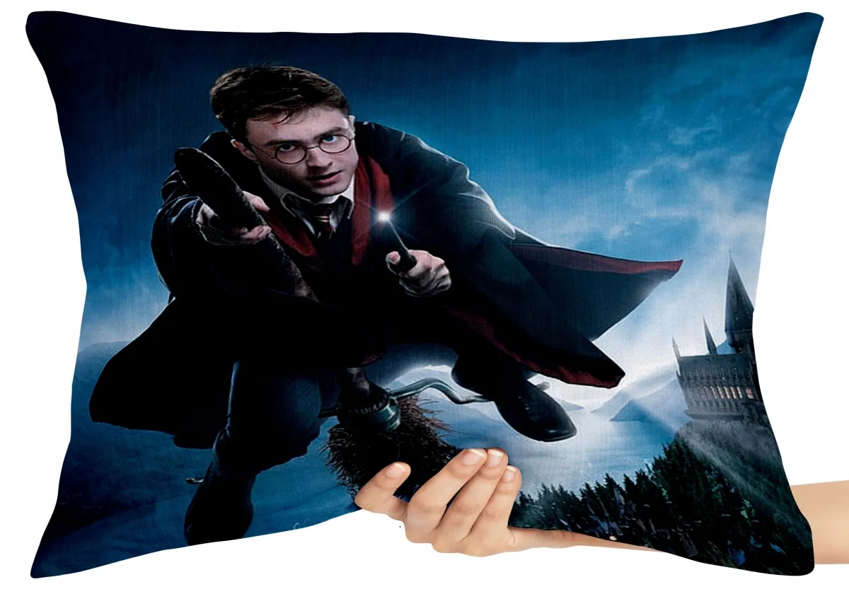 Almofada Gigante para sofá puff sala harry potter hogwarts voando