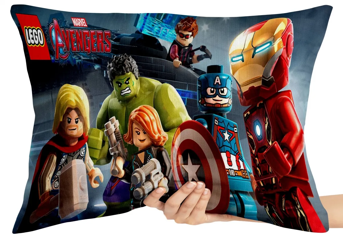 Almofada Gigante para sofá puff sala Lego Vingadores thor hulk marvel Imagem