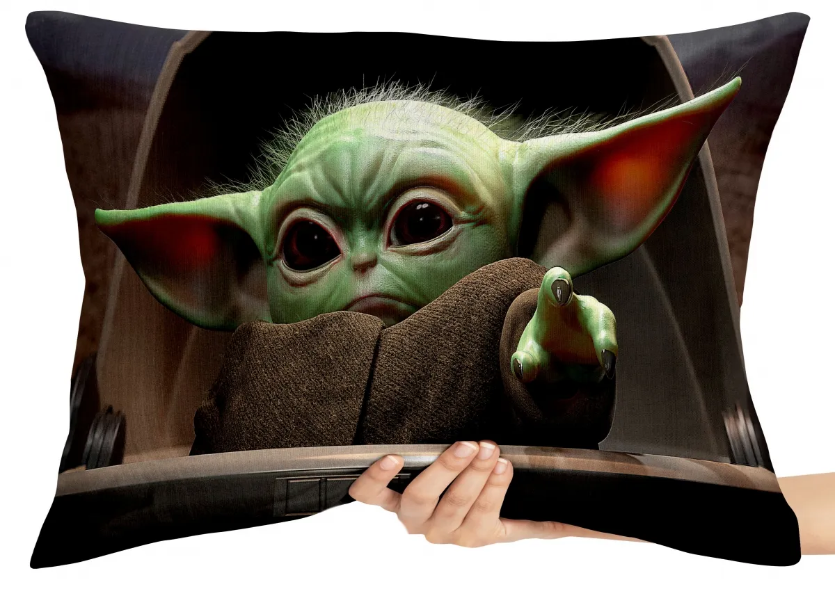 Almofada Gigante para sofá puff sala Mandalorian baby grogu star wars Imagem