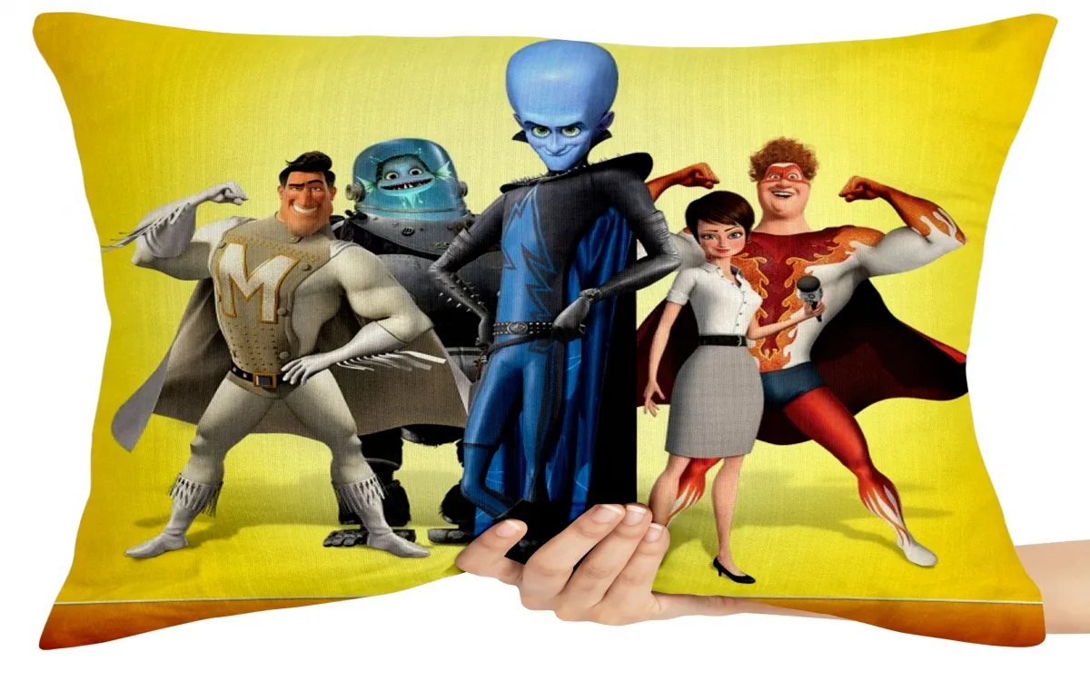 Almofada Gigante para sofá puff sala Megamente todos personagens
