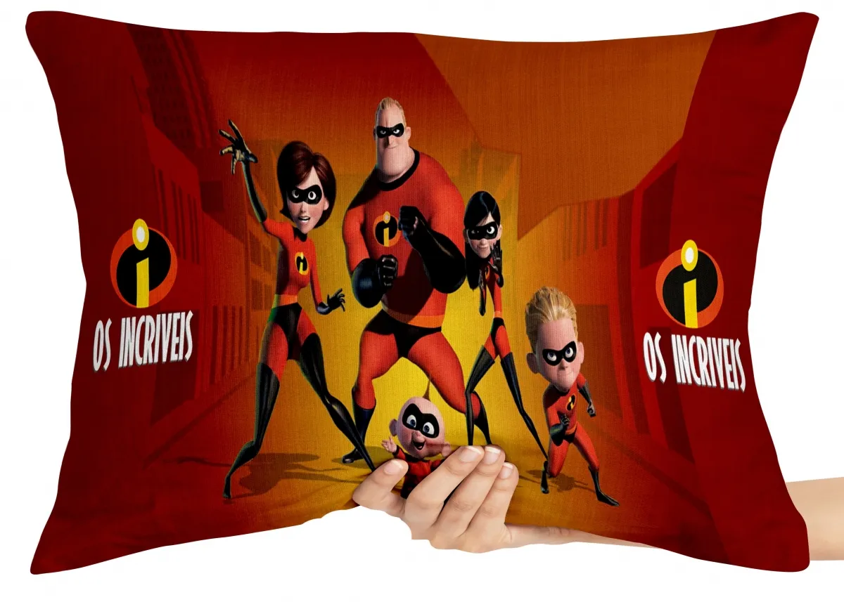 Almofada Gigante para sofá puff sala Os Incríveis vermelho disney