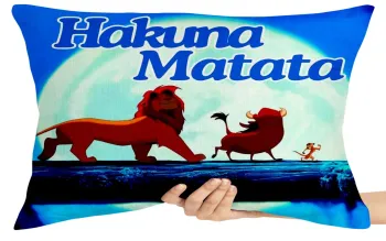Almofada Gigante para sofá puff sala Rei Leão Hakuna Matata