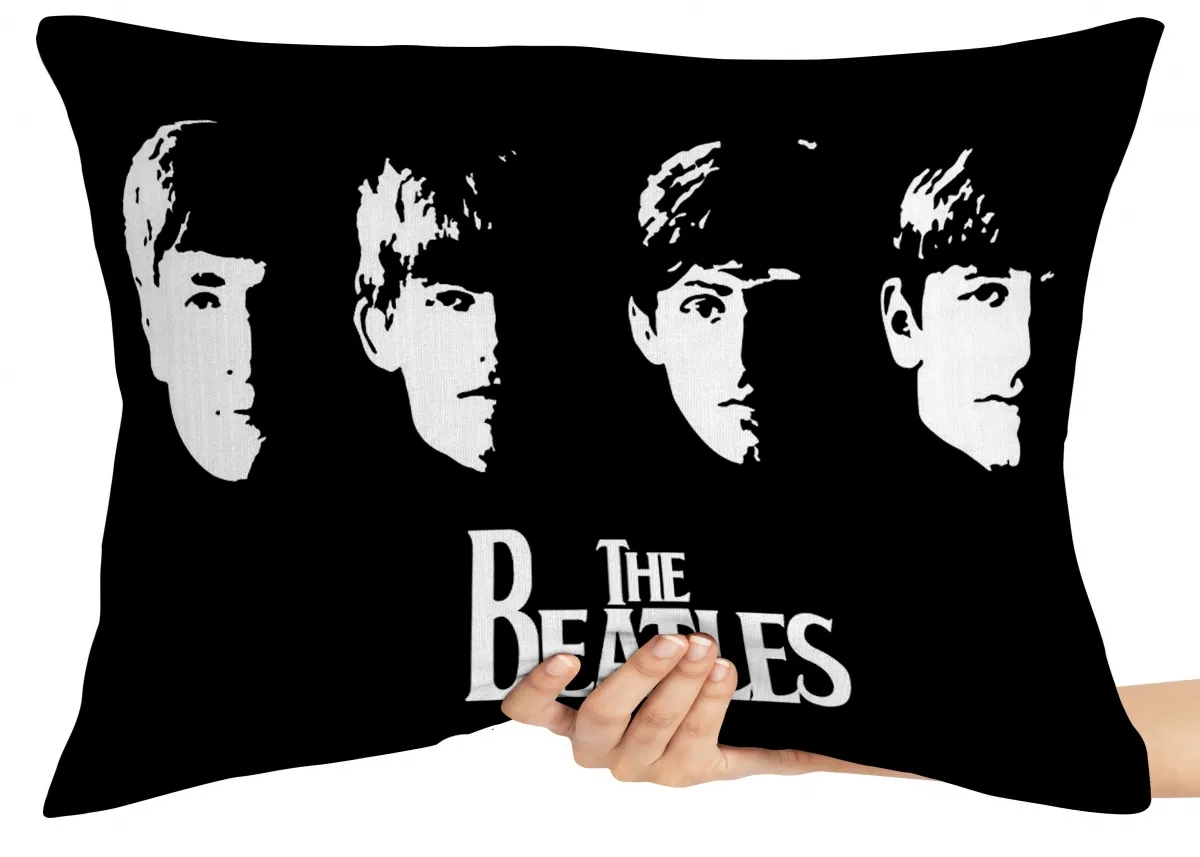 Almofada Gigante para sofá puff sala Banda Rock The Beatles Anos 60 Imagem