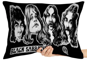 Almofada Gigante para sofá puff sala Black Sabbath rostos ozzy osbourne