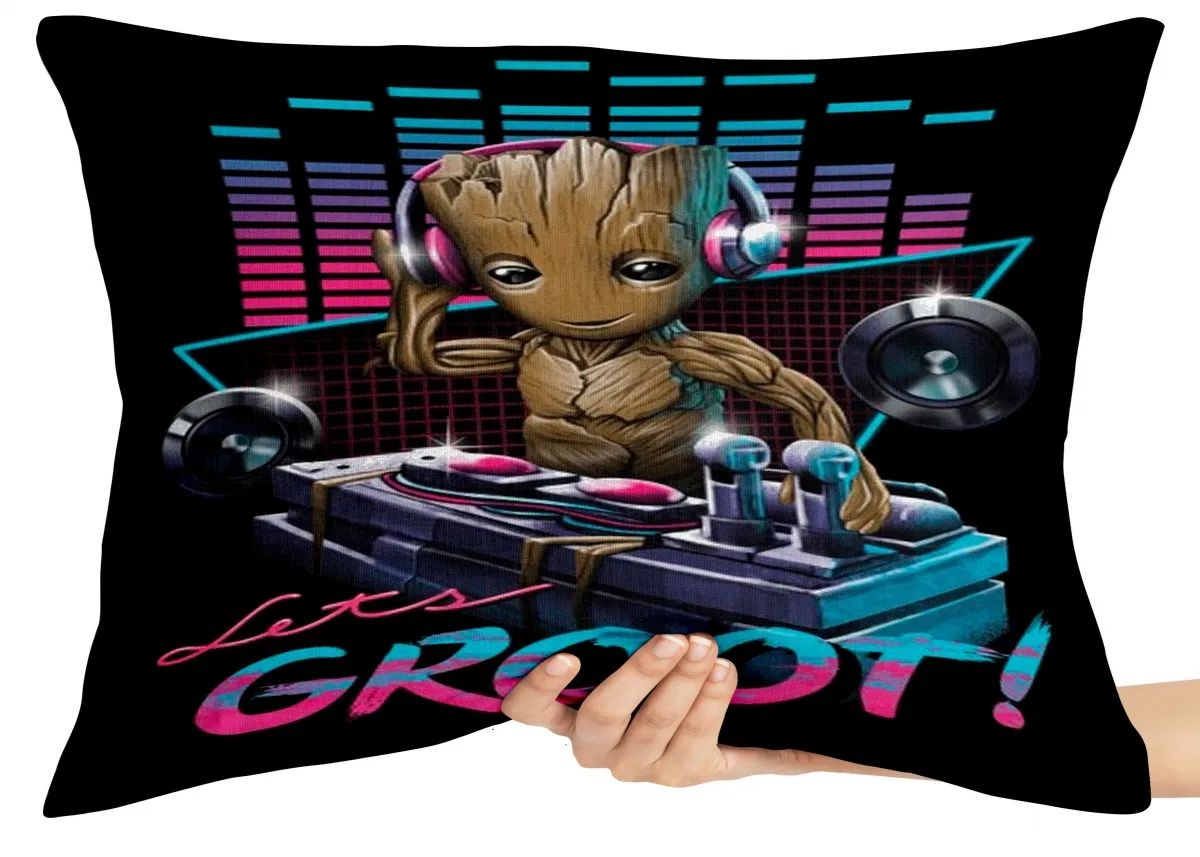 Almofada Gigante para sofá puff sala groot musica dj marvel guardioes