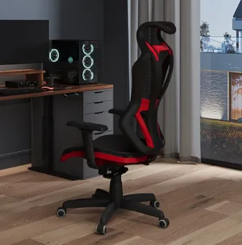 Poltrona Gamer Vizon DZ  Tela Square cor Preta  Mecanismo Relax com Base Standard e Braços Reguláveis 3D - Foto 2