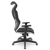 Poltrona Gamer Vizon DZ  Tela Square cor Preta  Mecanismo Relax com Base Giratória e Braços Reguláveis 3D - Foto 12