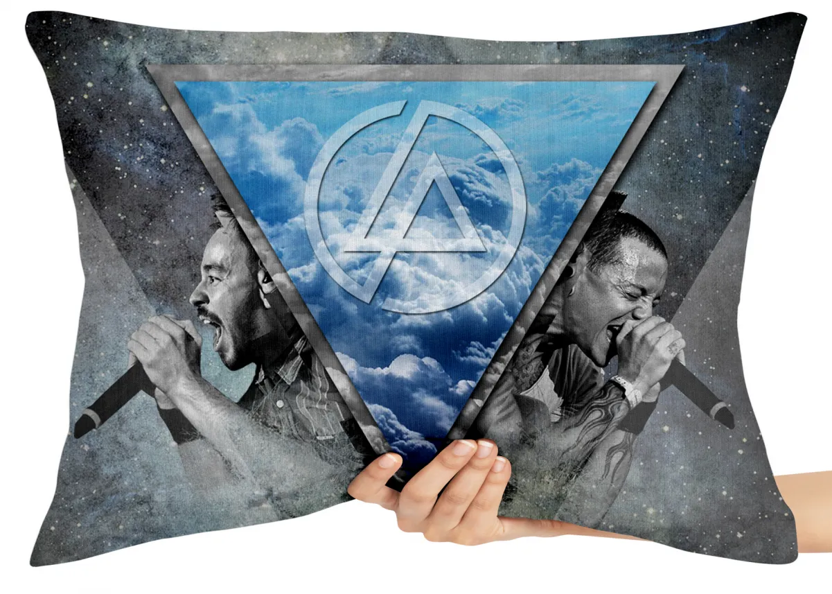 Almofada Gigante para sofá puff sala Linkin Park banda rock Imagem