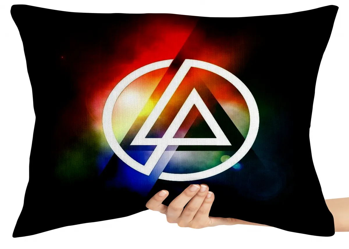 Almofada Gigante para sofá puff sala Linkin Park colorido Imagem