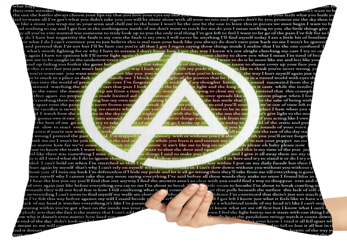 Almofada Gigante para sofá puff sala Linkin Park Incandescente rock