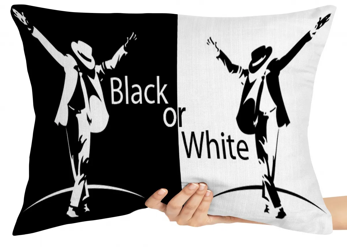 Almofada Gigante para sofá puff sala Michael Jackson black or white