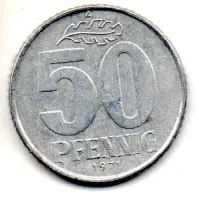 Alemanha - República Democrática (DDR) - 1971 - 50 Pfennig
