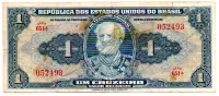 C009 - 1 Cruzeiro - 1° Estampa - Série 651 - Autografada / Assinada a Mão - Marquês de Tamandaré - Data: 1944 - BC