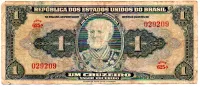 C009 - 1 Cruzeiro - 1° Estampa - Série 625 - Autografada / Assinada a Mão - Marquês de Tamandaré - Data: 1944 - R