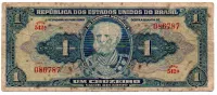 C009 - 1 Cruzeiro - 1° Estampa - Série 542 - Autografada / Assinada a Mão - Marquês de Tamandaré - Data: 1944 - UTG