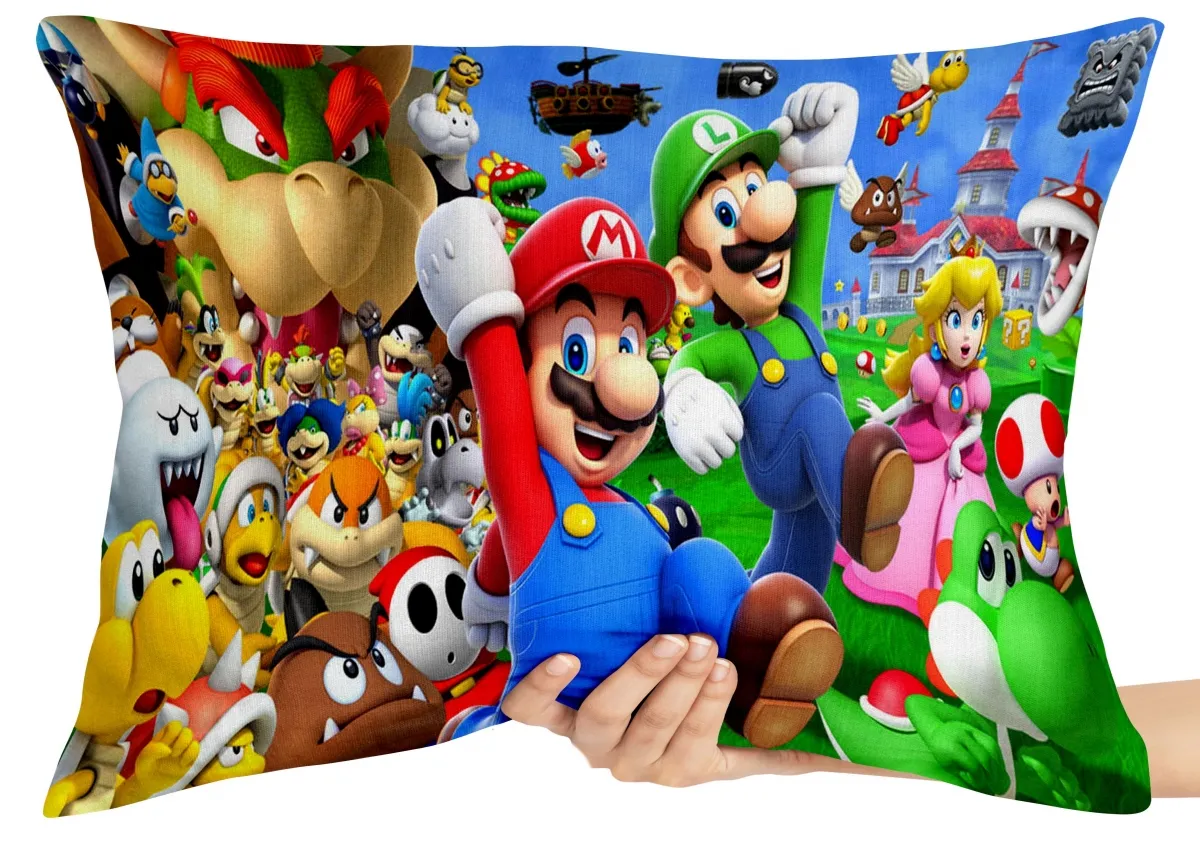Almofada Gigante para sofá puff sala Mario Bros Super Game arcade Imagem