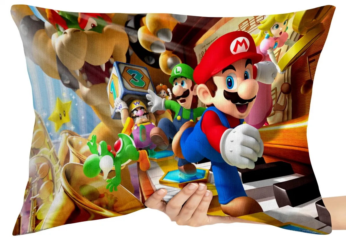 Almofada Gigante para sofá puff sala Mario Bros Super Game Jogo