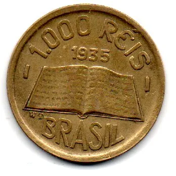 1935 - 1000 Réis - Anchieta - Moeda Brasil