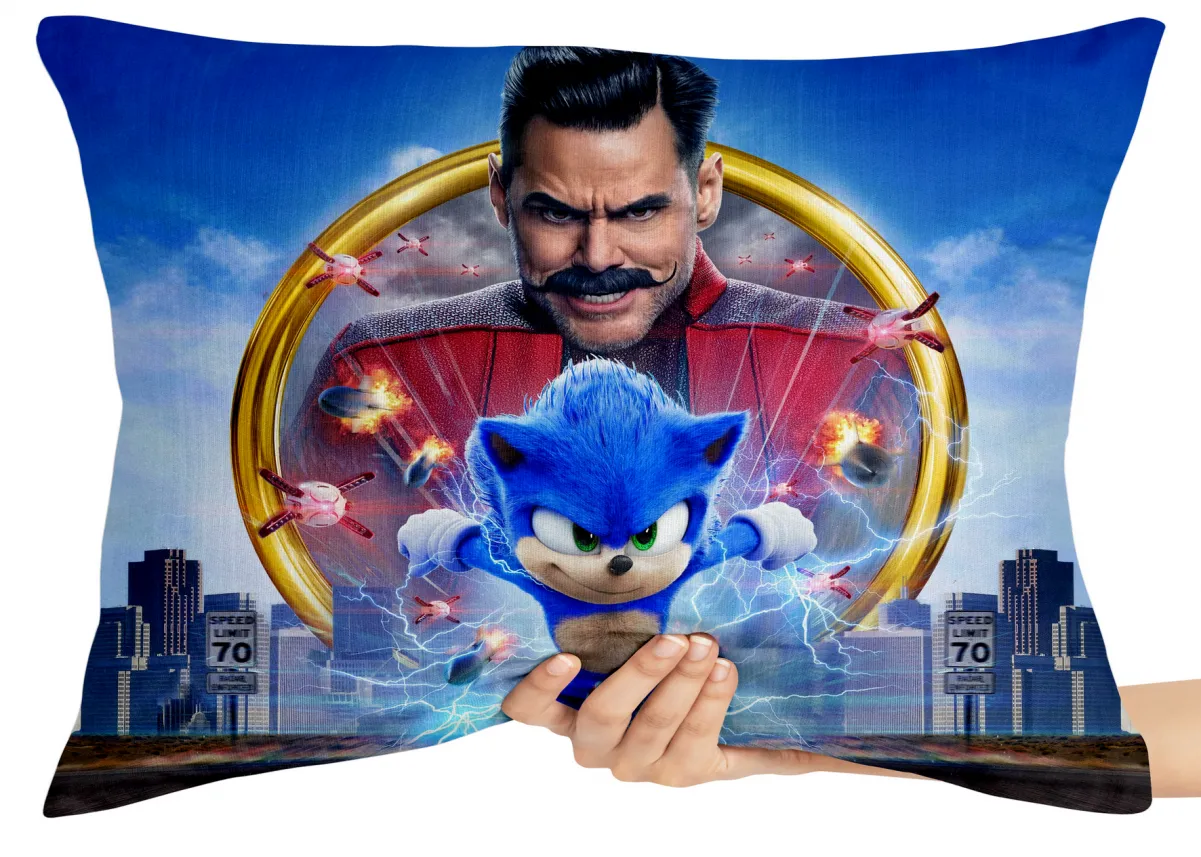 Almofada Gigante para sofá puff sala Sonic e Robotnik
