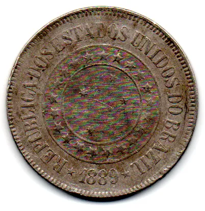 1889 - 200 Réis - Moeda Brasil Imagem