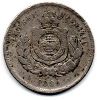 1880 - 200 Réis - Moeda Brasil Império