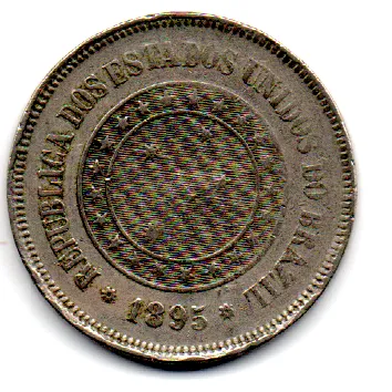 1895 - 100 Réis - Moeda Brasil