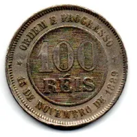 1895 - 100 Réis - Moeda Brasil - Foto 2