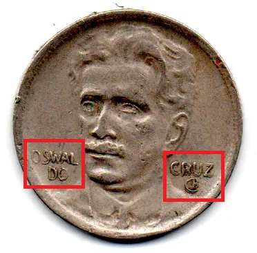 1936 - 400 Réis - ERRO: Duplicação no "Oswaldo Cruz" - Moeda Brasil