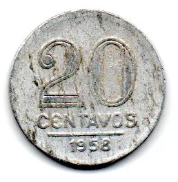 1958 - 20 Centavos - Moeda Brasil