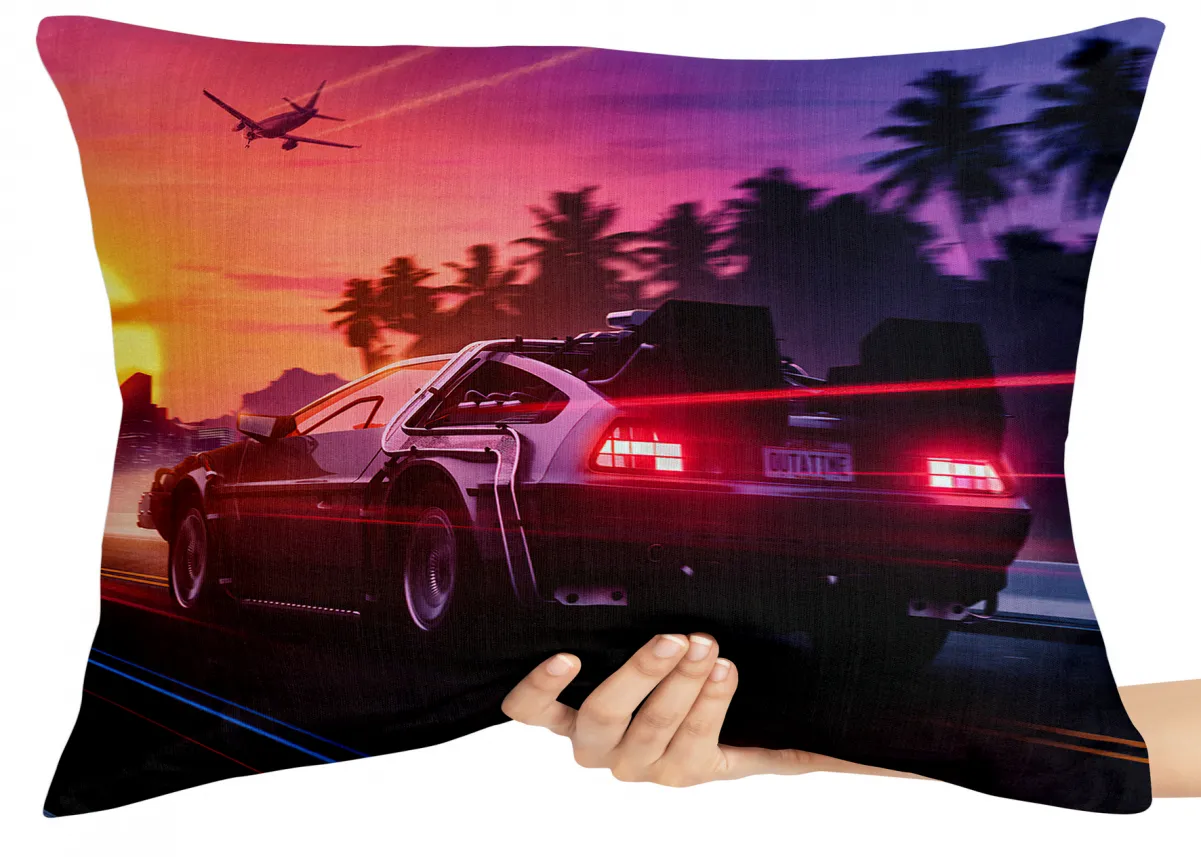 Almofada Gigante para sofá puff sala DeLorean Carro Imagem