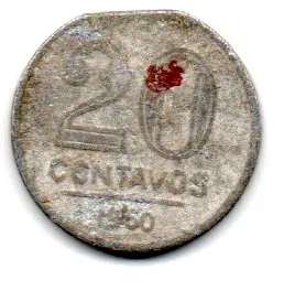 1960 - 20 Centavos - Moeda Brasil