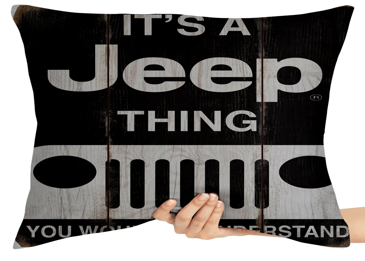 Almofada Gigante para sofá puff sala Jeep off road jipeiro Imagem