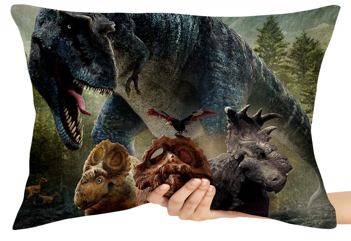 Almofada Gigante para sofá puff sala Dinossauros ferozes rex tiranossauro